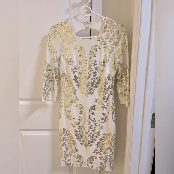 b darlin gold and white dress EMPORIO ARMANI Size M Gold Metallic Notch Lapel Pantsuit – Sui Generis  Designer Consignment main image 1